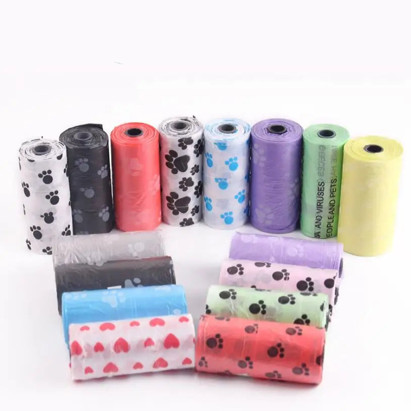 Pooper Scooper Dog Garbage Bags Portable Waste Bags Cat Poop Pick Up Extractive Clean-up Pet Outside Walk Hanging On The Leash