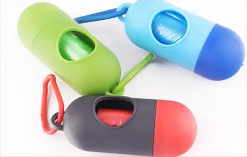 Pooper Scooper Dog Garbage Bags Portable Waste Bags Cat Poop Pick Up Extractive Clean-up Pet Outside Walk Hanging On The Leash