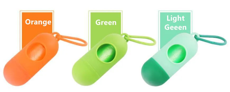 Pooper Scooper Dog Garbage Bags Portable Waste Bags Cat Poop Pick Up Extractive Clean-up Pet Outside Walk Hanging On The Leash
