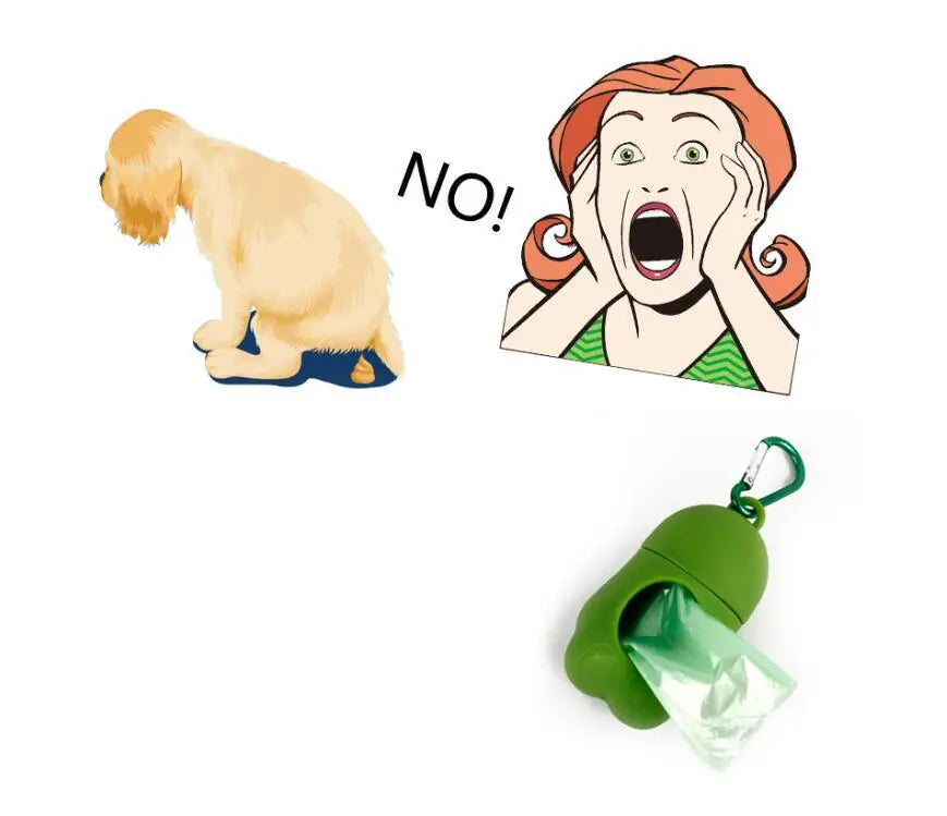 Pooper Scooper Dog Garbage Bags Portable Waste Bags Cat Poop Pick Up Extractive Clean-up Pet Outside Walk Hanging On The Leash