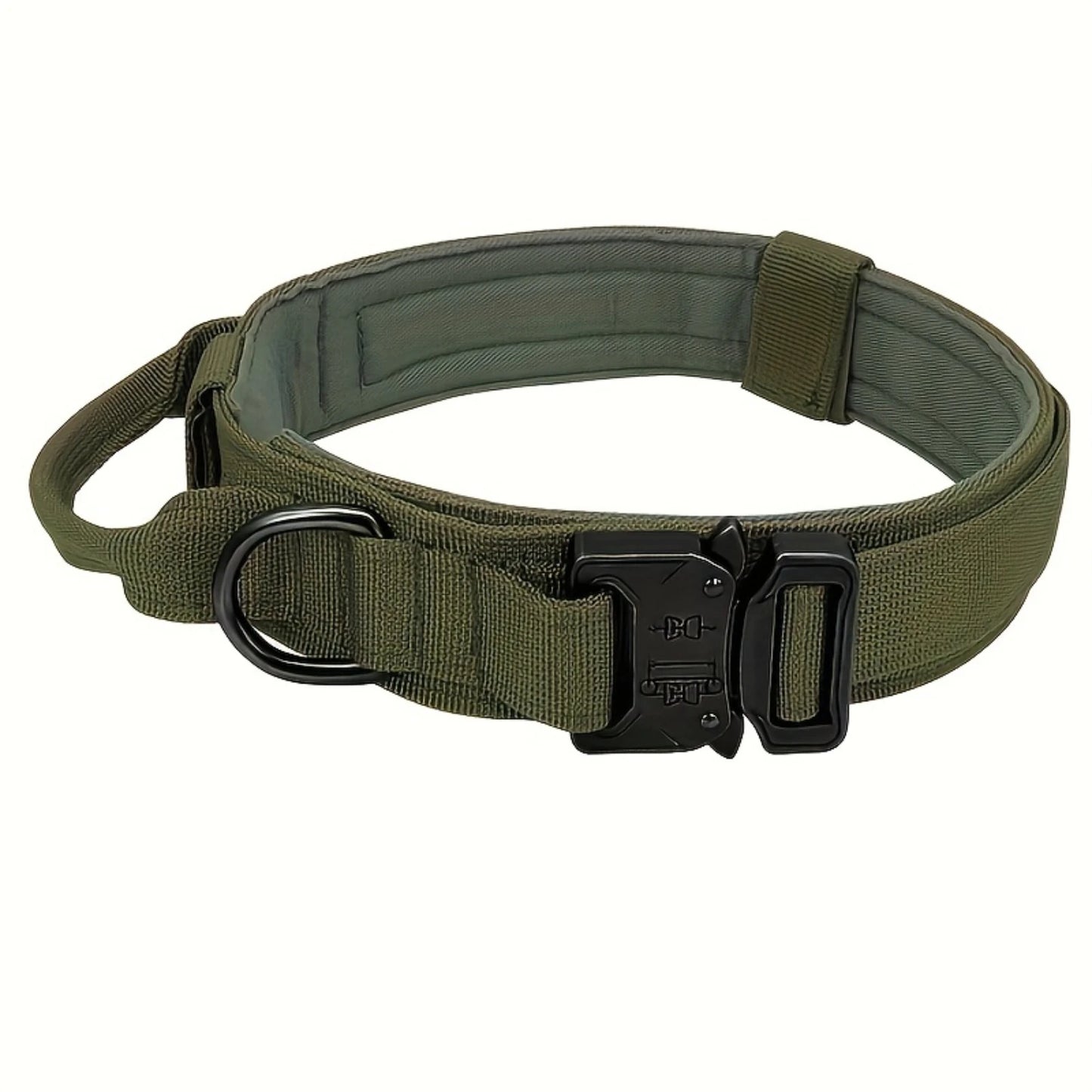 1pc Tactical Dog Collar, Military Adjustable Nylon Dog Collar With Leash, Dog Training Collar With Control Handle And Heavy Duty