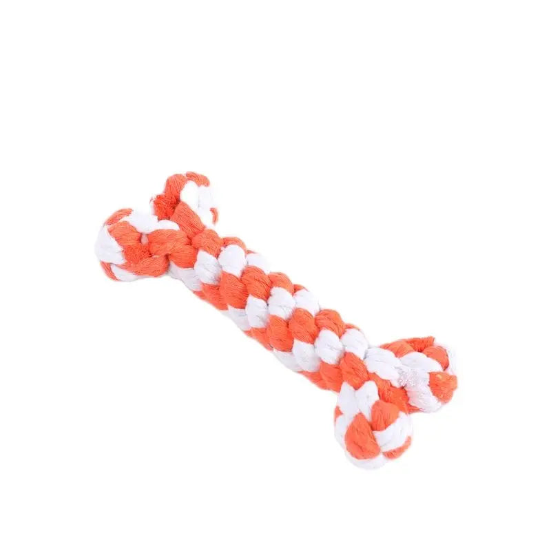 Dog Toys For Small Large Dogs Bones Shape Cotton Pet Puppy Teething Chew Bite Resistant Toy Pets Accessories Supplies 8 Colors