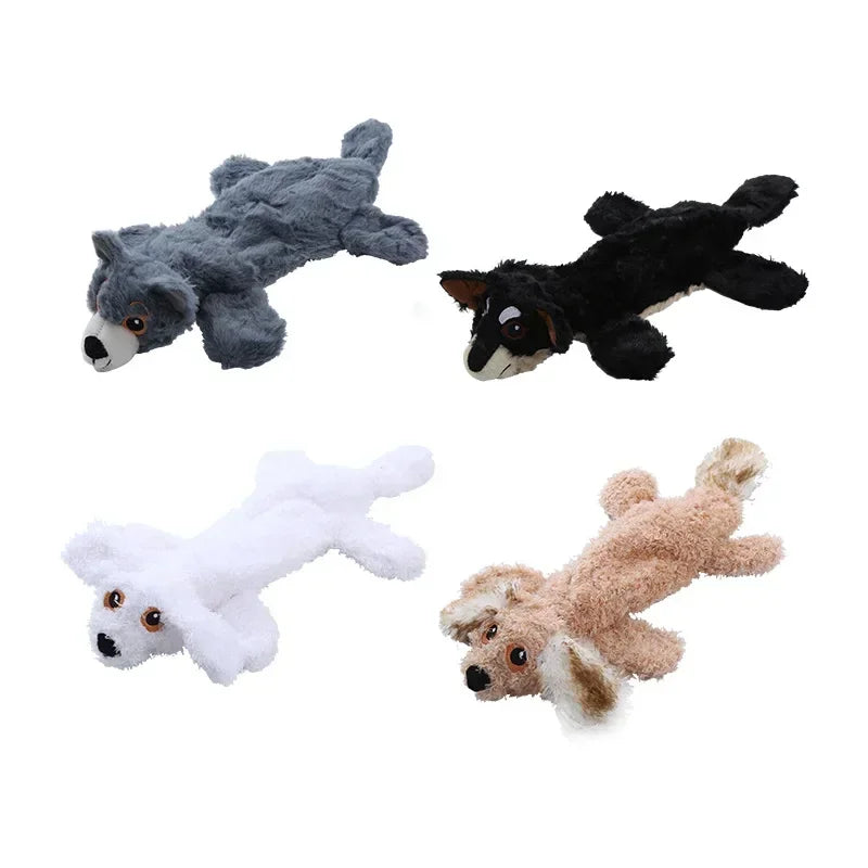 Plush fur shell dog toy Bite resistant vocal pet products Grinding teeth cleaning educational doll