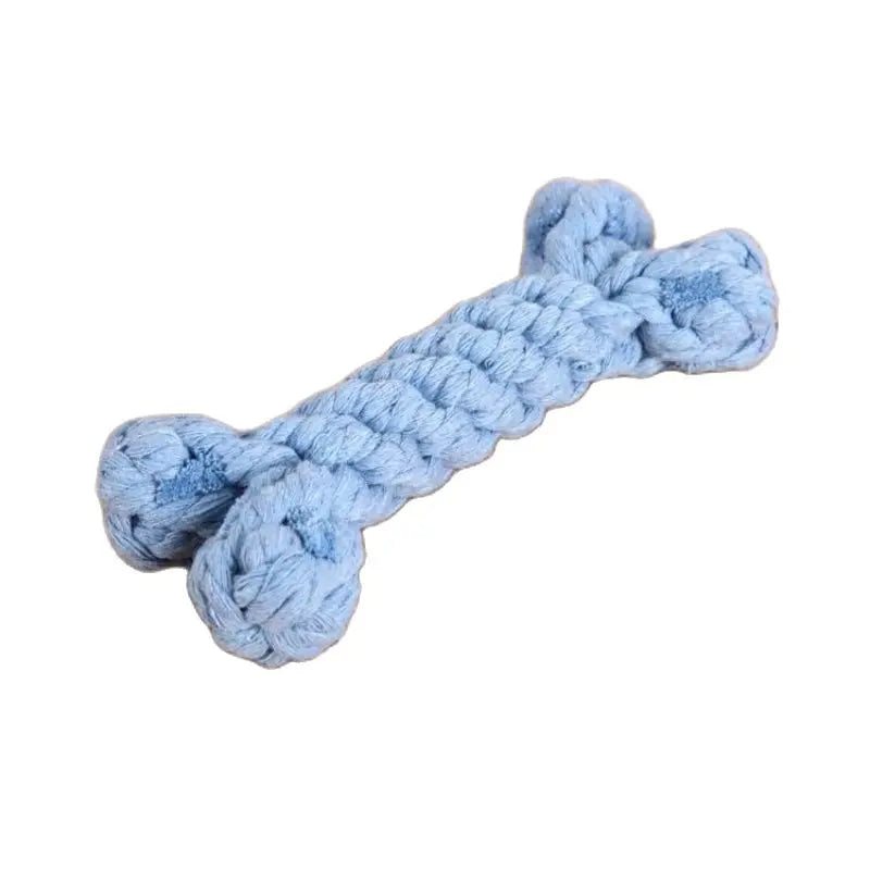 Dog Toys For Small Large Dogs Bones Shape Cotton Pet Puppy Teething Chew Bite Resistant Toy Pets Accessories Supplies 8 Colors