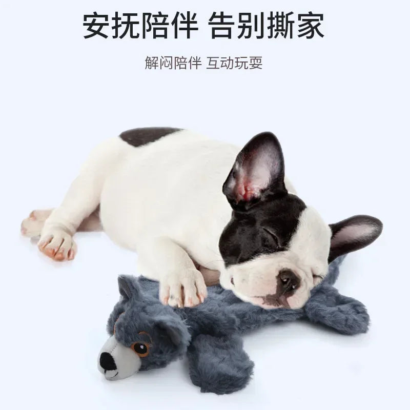 Plush fur shell dog toy Bite resistant vocal pet products Grinding teeth cleaning educational doll