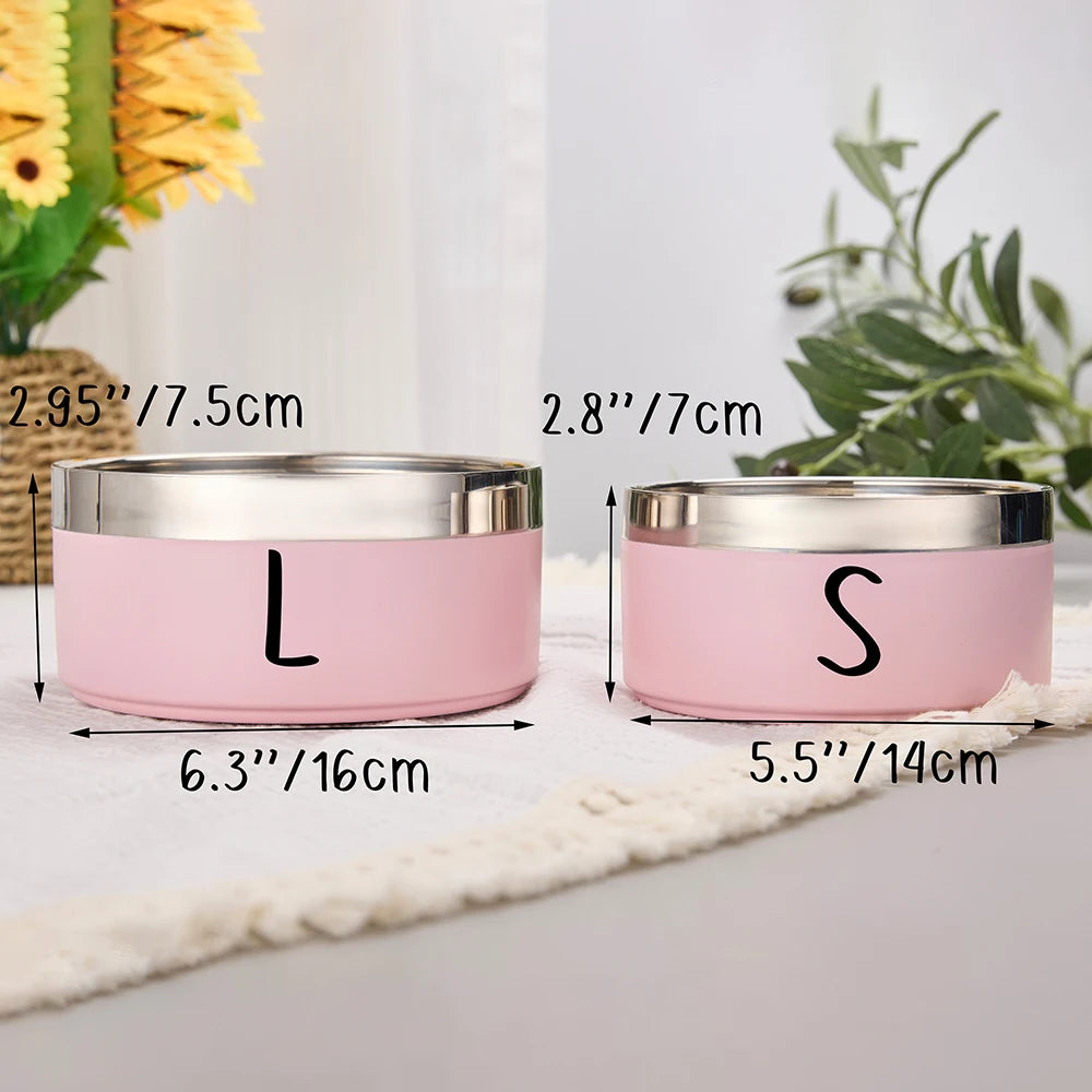 Personalized Dog Food Water Bowls Custom Cat Bowl With Name Stainless Steel Colored Pet Accessory Pet Gift Treat Decals Labels