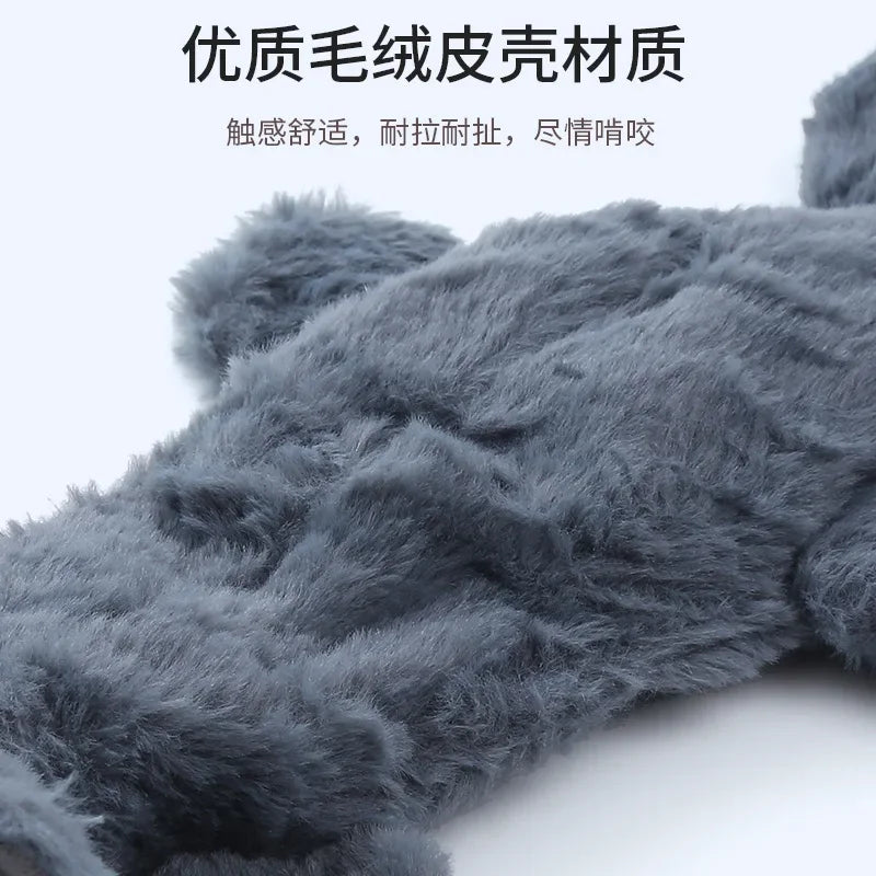 Plush fur shell dog toy Bite resistant vocal pet products Grinding teeth cleaning educational doll