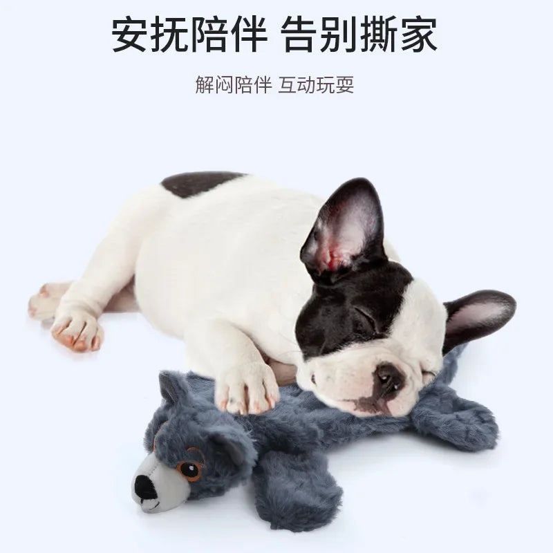 Plush fur shell dog toy Bite resistant vocal pet products Grinding teeth cleaning educational doll